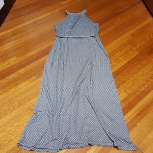 Old Navy Black and White Maxi Dress - Large